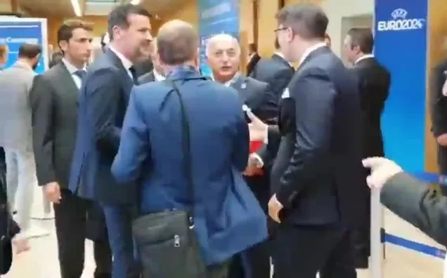 İşte TFF heyetinin UEFA'ya sunumu sonrası ilk görüntüleri