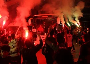 Beşiktaş'a Ankara'da coşkulu karşılama