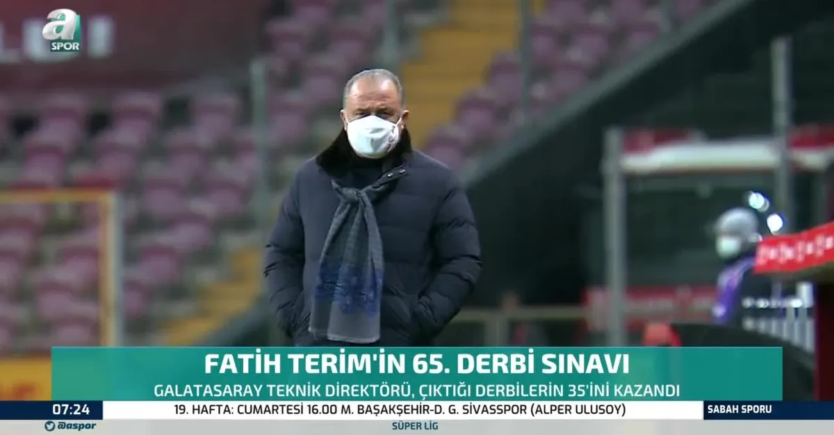 Galatasaray'da Fatih Terim'in 65. derbi maçı