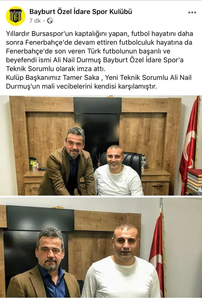 Bayburt Özel İdarespor'un yeni teknik direktörü Ali Nail Durmuş oldu - 1
