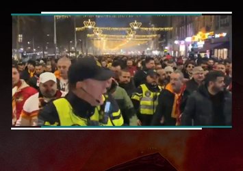 G.Saray taraftarından Filistin'e destek!