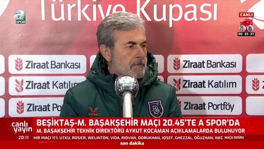 Aykut Kocaman Beşiktaş - Başakşehir maçı öncesi konuştu! "Bu seneyi kupayla taçlandırmak istiyoruz"