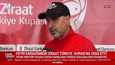 VavaCars Fatih Karagümrük Teknik Direktörü Tolunay Kafkas: Üzücü olan kısım...