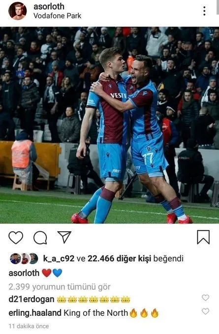 Haaland'dan Sörloth'a mesaj: Kuzey'in Kralı - 1