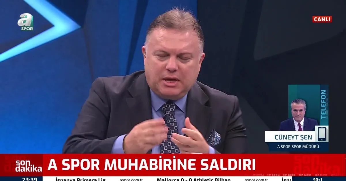 A Spor Muhabiri Emre Kaplan'a çirkin saldırı