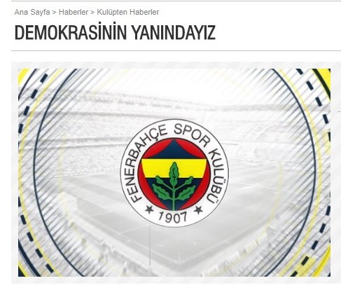 Spor camiasından 15 Temmuz mesajları