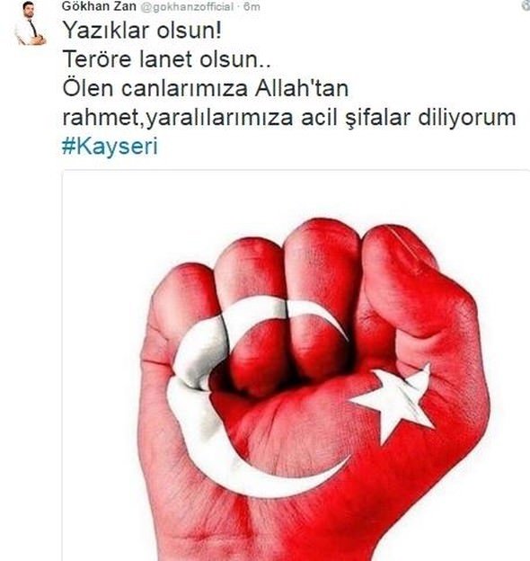 Kayseri’deki patlamaya spor dünyası böyle tepki gösterdi