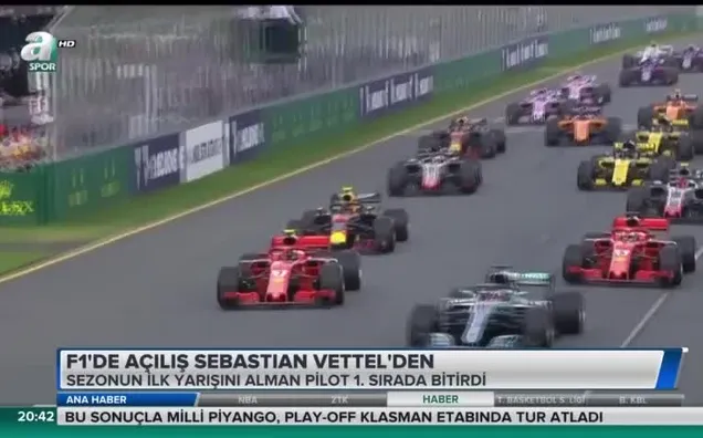 F1'de açılış Sebastian Vettel'den