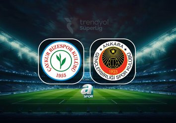 Rizespor-Gençlerbirliği maçı bilgileri!