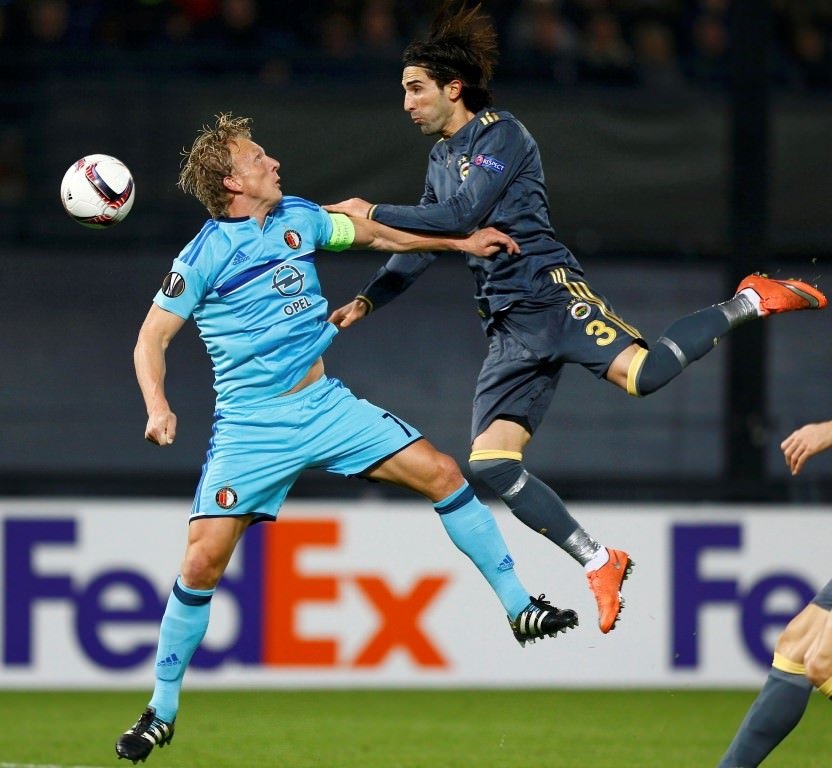 Feyenoord - Fenerbahçe mücadelesinden kareler