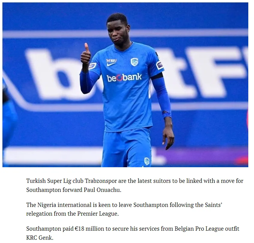 Trabzonspor'dan Onuachu hamlesi! Transfer... - 1