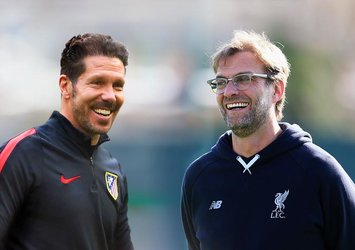 Maç öncesi dikkat eden kare! Simeone ve Klopp...