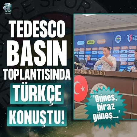 Domenico Tedesco’dan basın toplantısında Türkçe tepki!