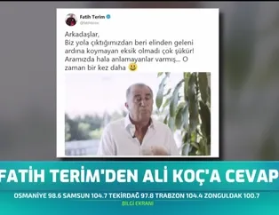 Fatih Terim'den Ali Koç'a cevap