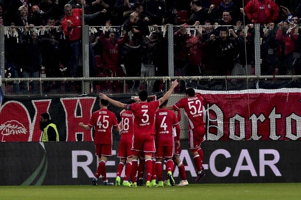 Olympiakos - Beşiktaş maçından kareler