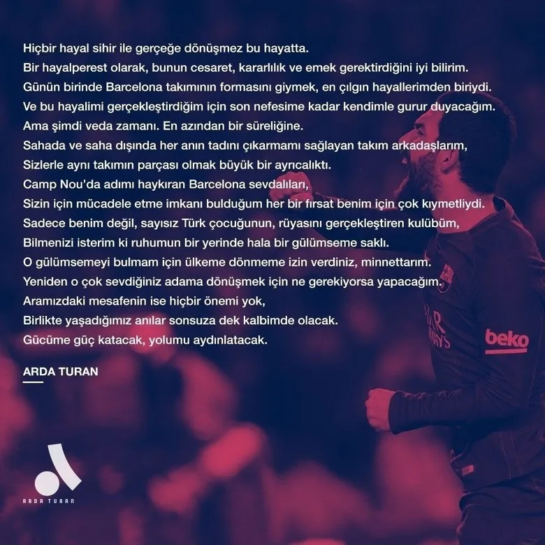 Arda Turan'dan Barcelona'ya veda - 1