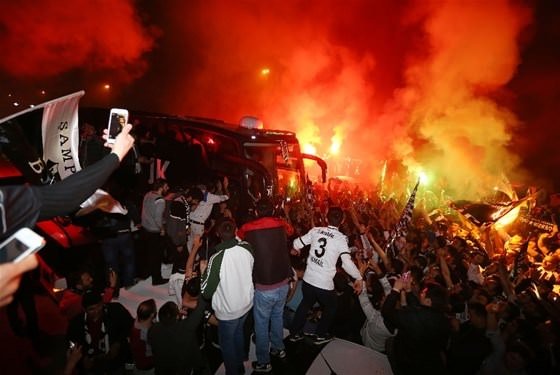 Beşiktaş’a coşkulu karşılama