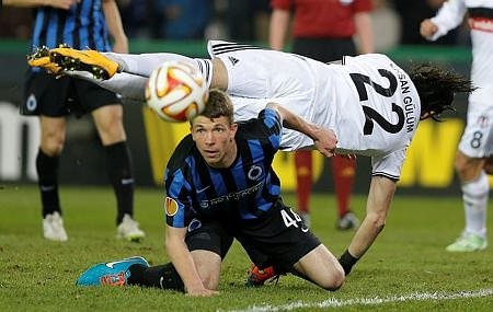 C.Brugge-Beşiktaş maçından kareler