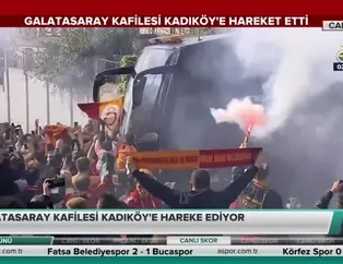 Galatasaray kafilesi stada hareket etti