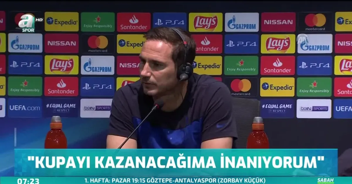 Lampard: "Kupayı kazanacağımıza inanıyorum"