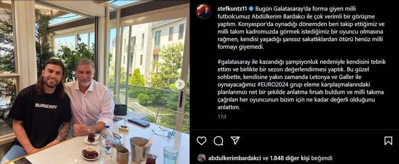 Stefan Kuntz'dan Abdülkerim Bardakcı paylaşımı! - 1
