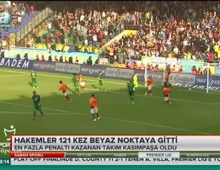Hakemler 121 kez beyaz noktayı gösterdi