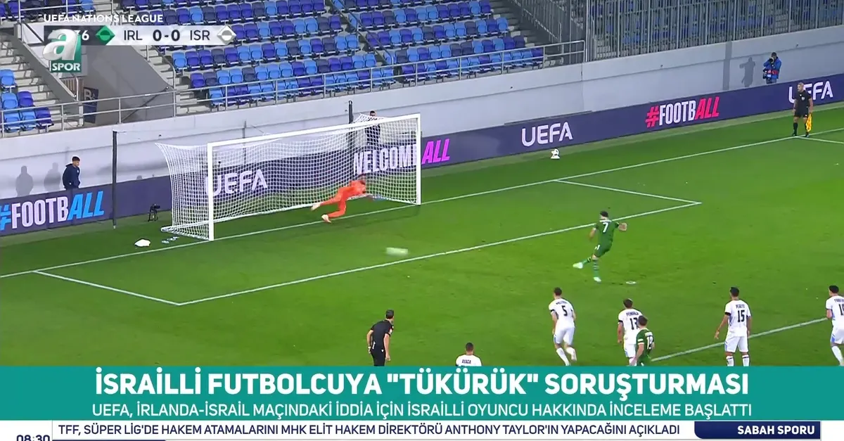 UEFA'dan israilli futbolcuya tükürük soruşturması!