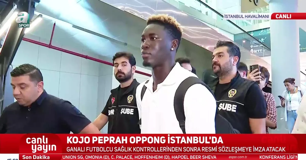 F.Bahçe'nin yeni transferi Kojo Peprah Oppong İstanbul'a geldi