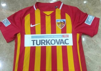 Kayserispor Altay maçına Turkovac yazan formayla çıkacak!