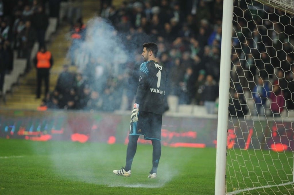 Bursaspor-Fenerbahçe karşılaşmasından kareler