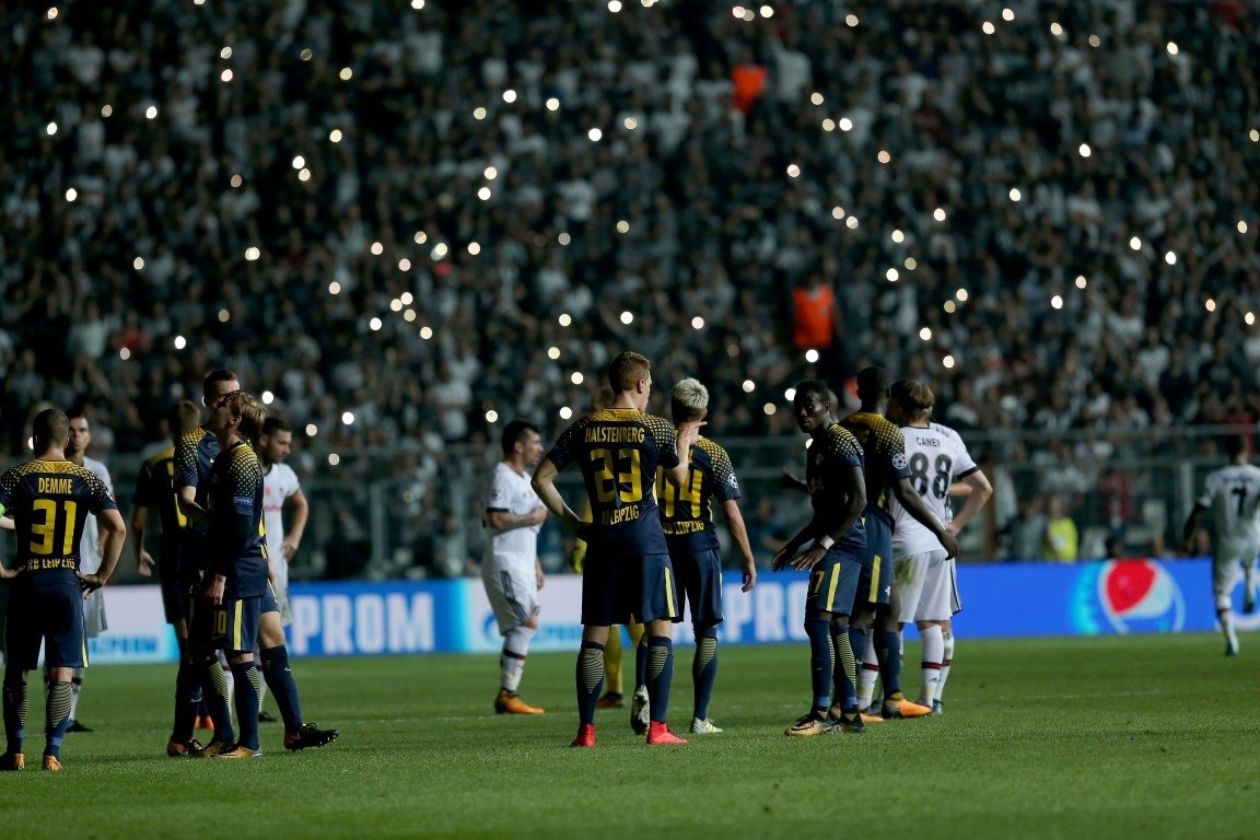 Beşiktaş-Leipzig karşılaşmasından kareler