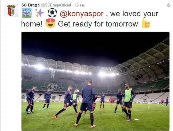 Konyaspor'dan Braga'ya espirili cevap - 1