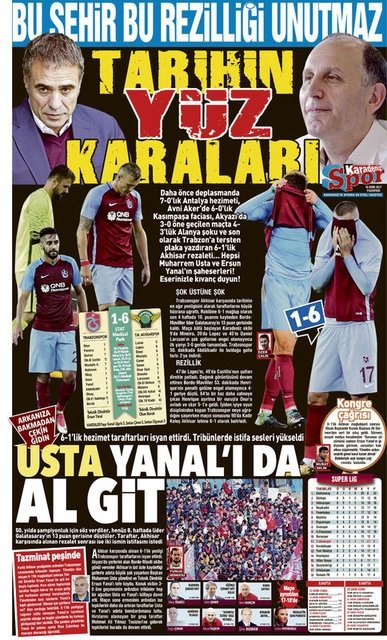 Trabzonspor’a yerel basından ağır eleştiri