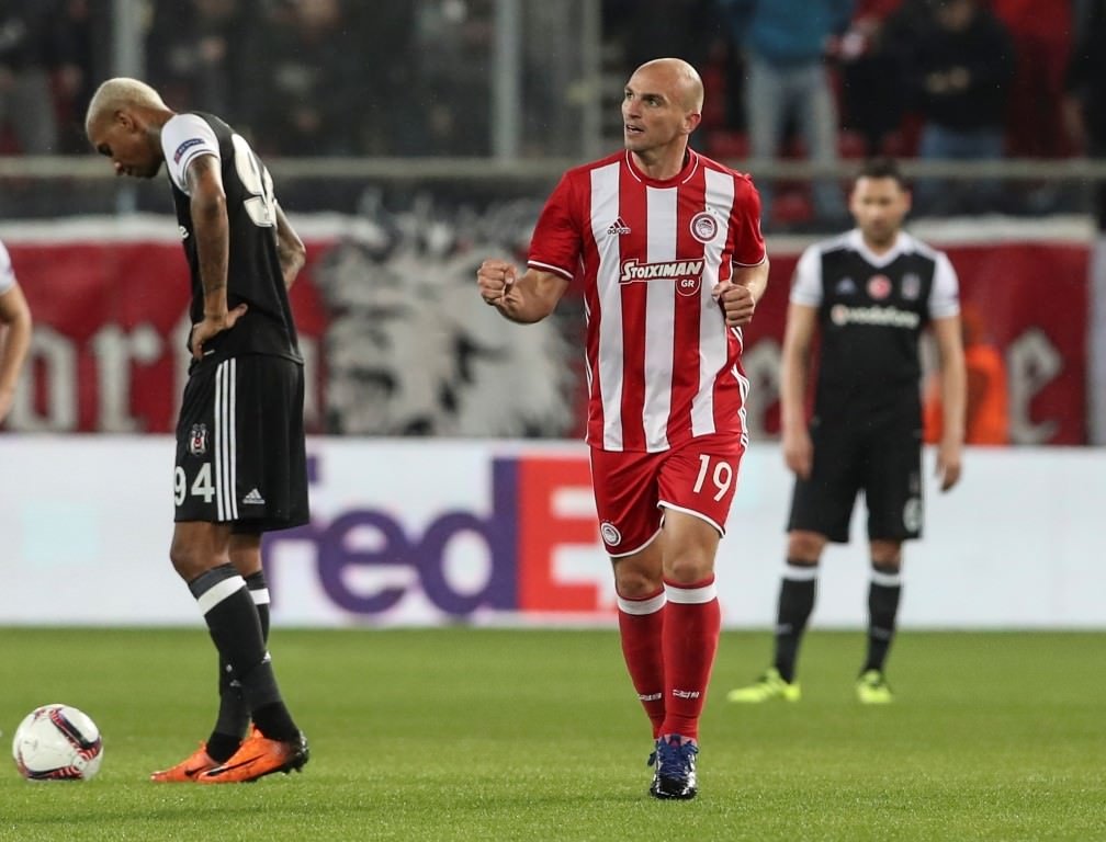 Olympiakos - Beşiktaş maçından kareler