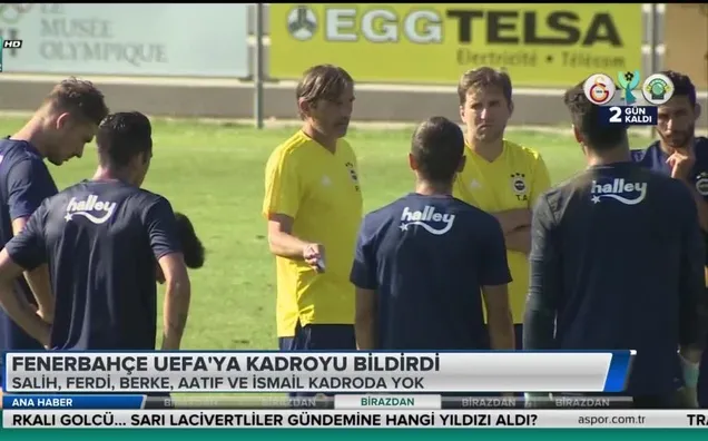 Fenerbahçe'nin Benfica kadrosu