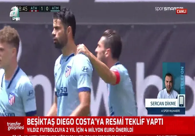 Beşiktaş'tan Diego Costa'ya resmi teklif
