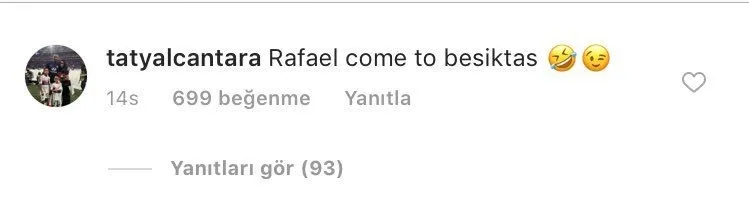 Rafael'e 'Come to Beşiktaş' mesajı - 1