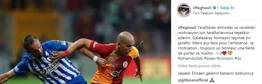Sofiane Feghouli'den teşekkür geldi - 1