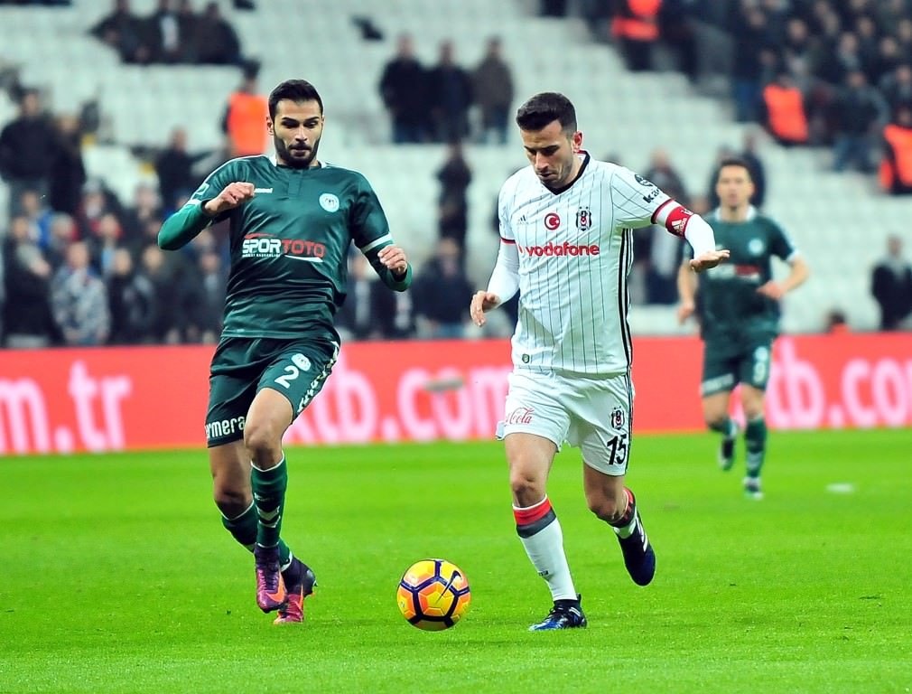 Beşiktaş-Atiker Konyaspor karşılaşmasından kareler