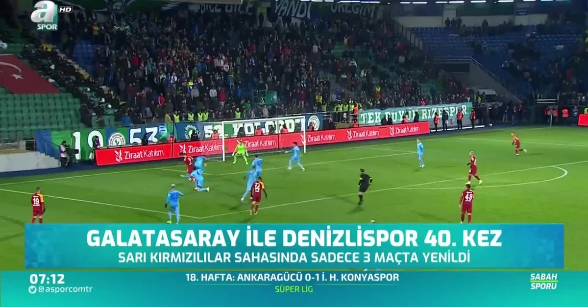 Galatasaray ile Denizlispor 40. kez