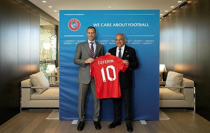 TFF Başkanı Mehmet Büyükekşi’den UEFA Başkanı Ceferin’e ziyaret