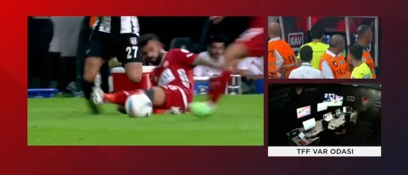 Beşiktaş - Antalyaspor maçında kırmızı kararı! İşte o pozisyon - 1