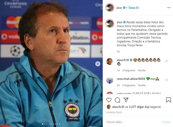 Zico'dan taraftarları heyecanladıran paylaşım - 1