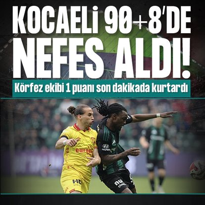 Kocaelispor son saniyede 1 puanı kaptı!