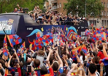Barcelona'dan şampiyonluk kutlaması!