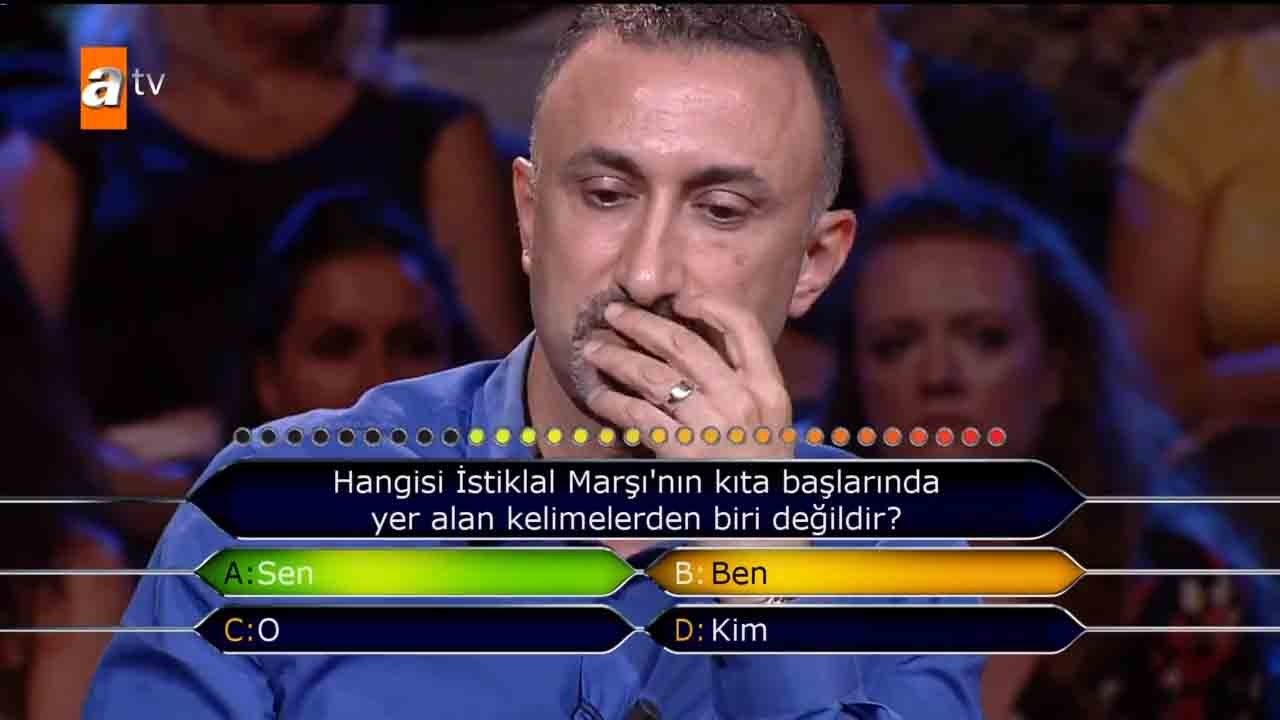 Milyoner’e damga vuran ’Futbol’ sorusu! Kim Milyoner Olmak İster 833.yeni bölüm soru ve cevapları!
