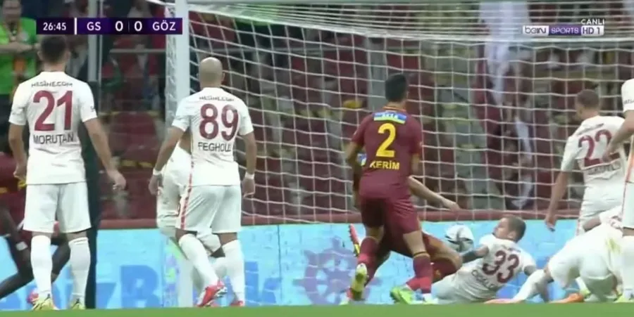 Galatasaray Göztepe maçında penaltı itirazı! Cicaldau'nun eline çarpan top... - 1
