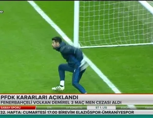 Volkan Demirel'e 3 maç men