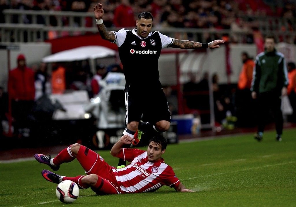Olympiakos - Beşiktaş maçından kareler