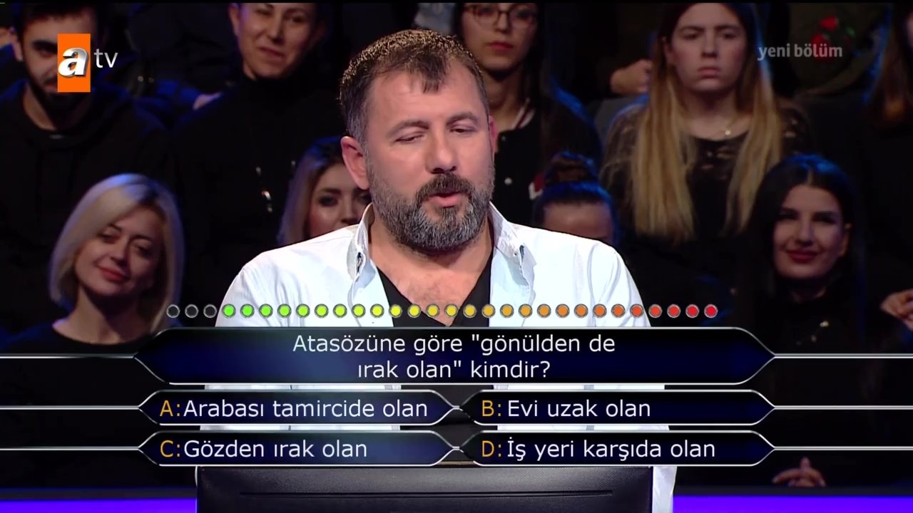 Kim Milyoner Olmak İster 797. bölüm soru ve cevapları! Geceye damga vuran soru